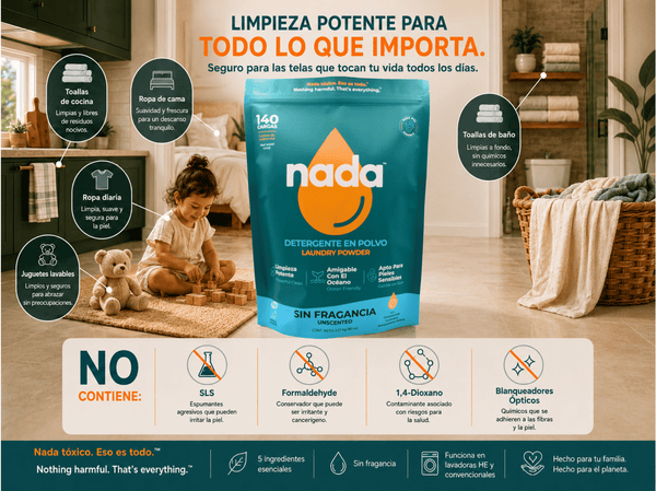 Detergente en polvo no tóxico