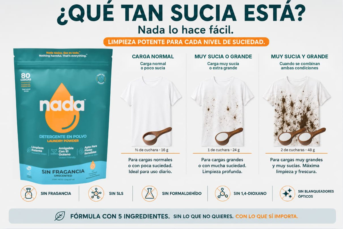 Detergente en polvo no tóxico