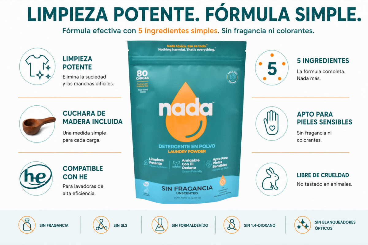 Detergente en polvo no tóxico