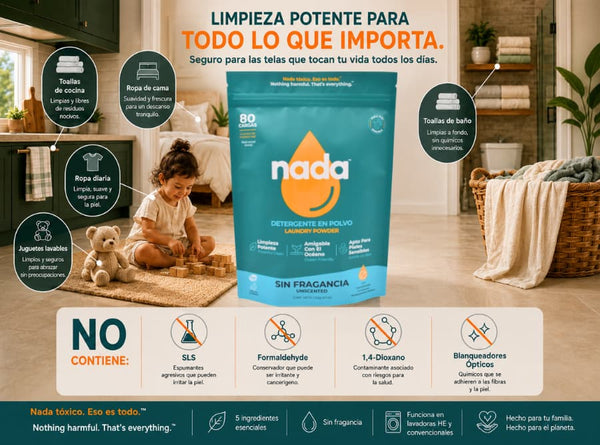 Detergente en polvo no tóxico
