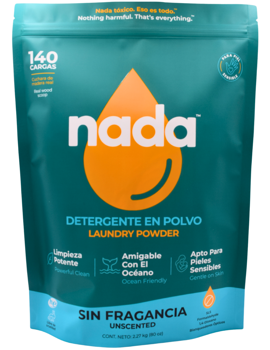 Nada unscented laundry powder bag, 140 loads